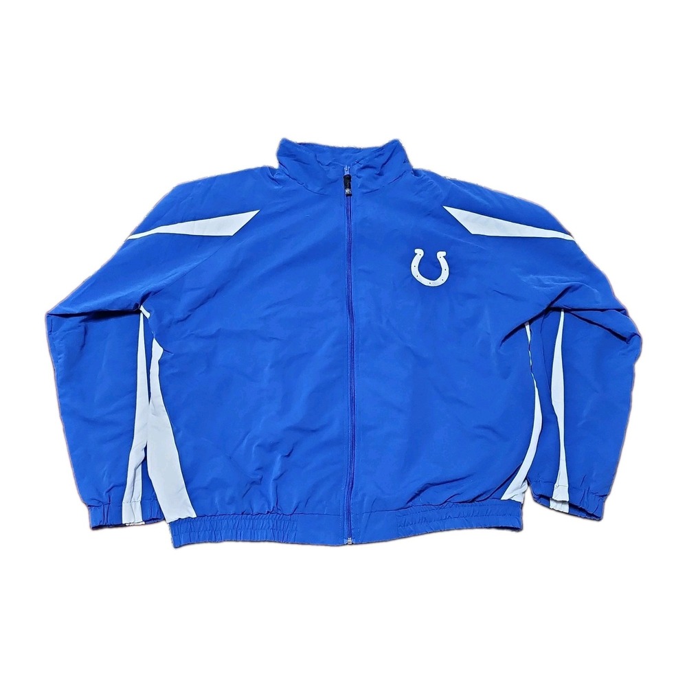 Y2K Indianapolis Colts Jacket NFL Team Gear Full Zip Softshell Mens Size 2XL